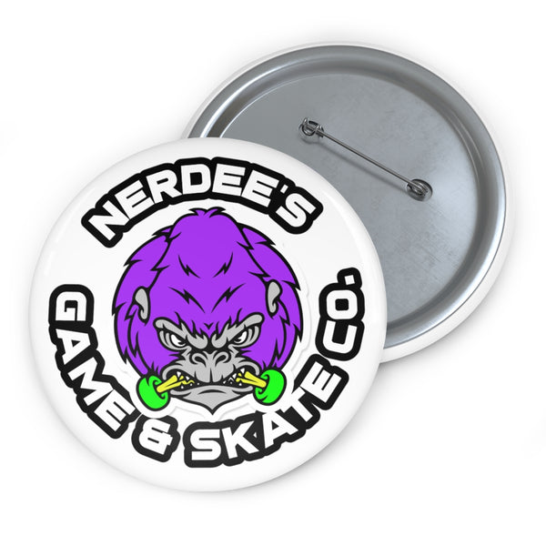 Nerdee's Game & Skate Co. Gorilla logo - Collectible Pin Buttons