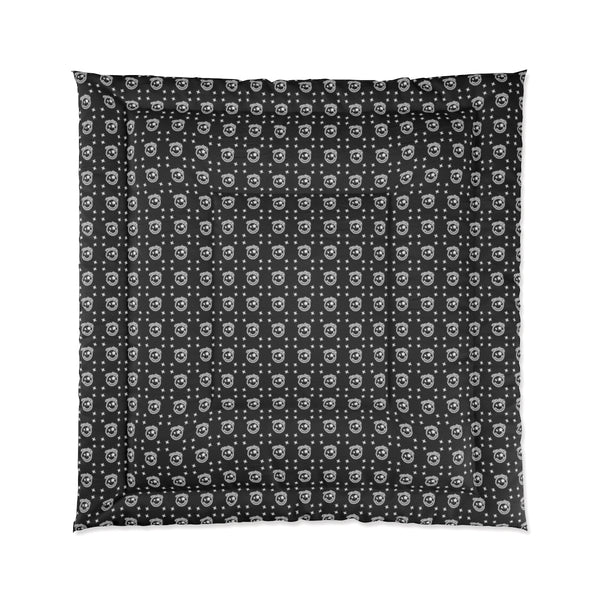 Nerdee's Official Logo Pattern (Design 01) Comforter - Black