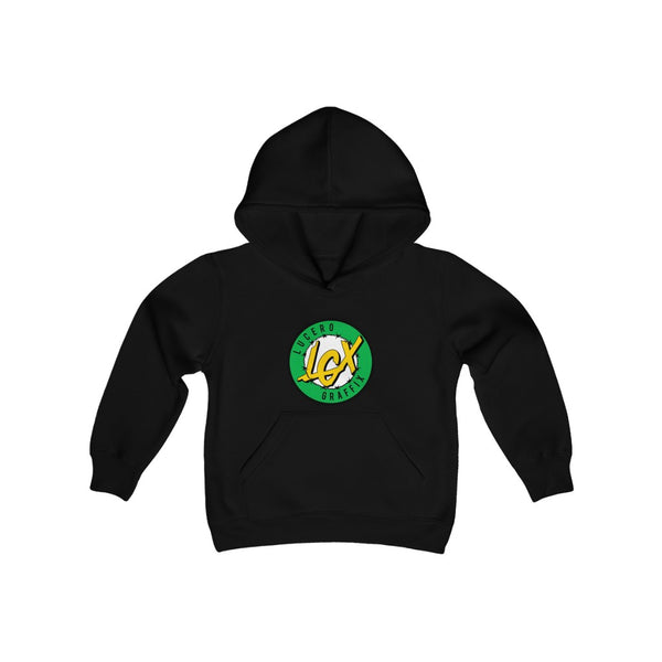 LGX GRN/WHT/YEL Logo - Youth Heavy Blend Hooded Sweatshirt