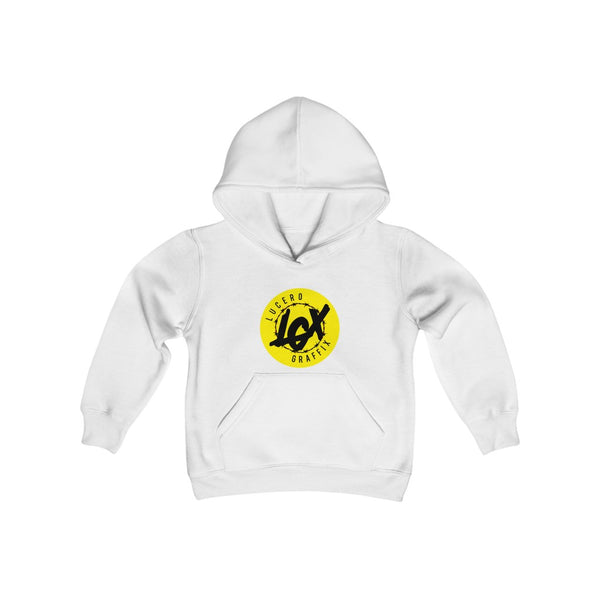 LGX YEL/BLK Logo - Youth Heavy Blend Hooded Sweatshirt