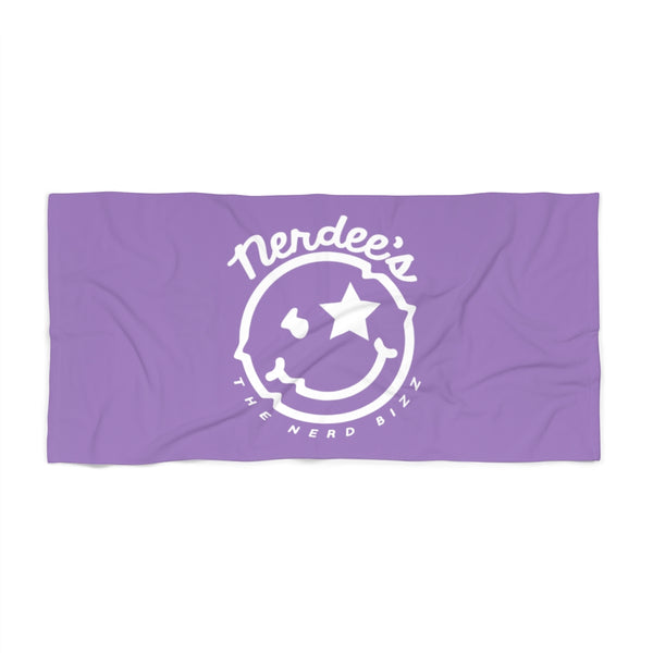 Nerdee's Official Logo Beach Towel - Violet