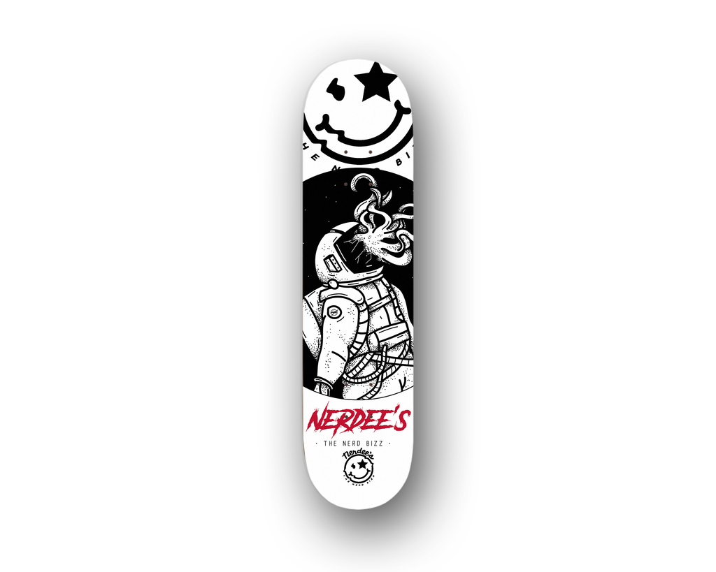 Nerdee's Skate Shop - "Invasion" (WHT Design 01) - Skateboard Deck