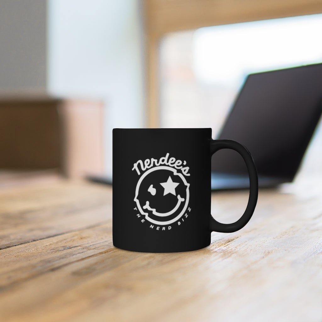 Nerdee's Official Logo Black mug 11oz