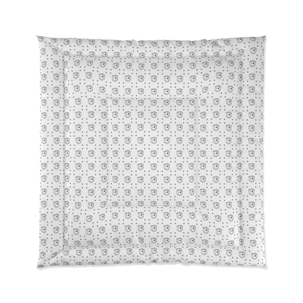 Nerdee's Official Logo Pattern (Design 01) Comforter - White