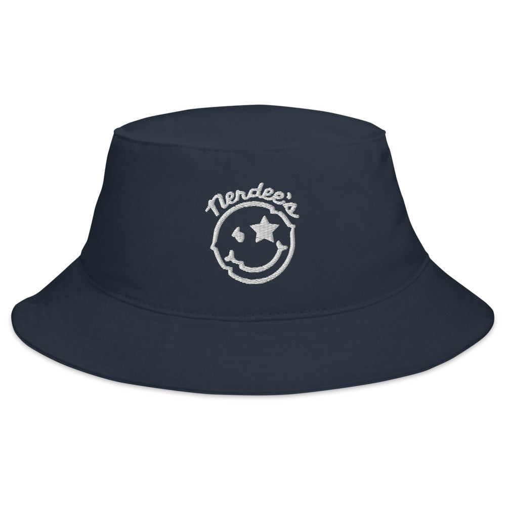 Nerdee's - Official Mr. Smiley Logo - Bucket Hat Navy