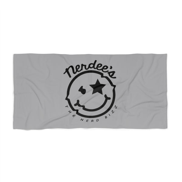 Nerdee's Official Logo Beach Towel - BLK/GRY