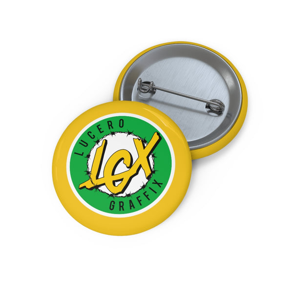 LGX Logo (GRN/WHT/YEL) - Pin Buttons