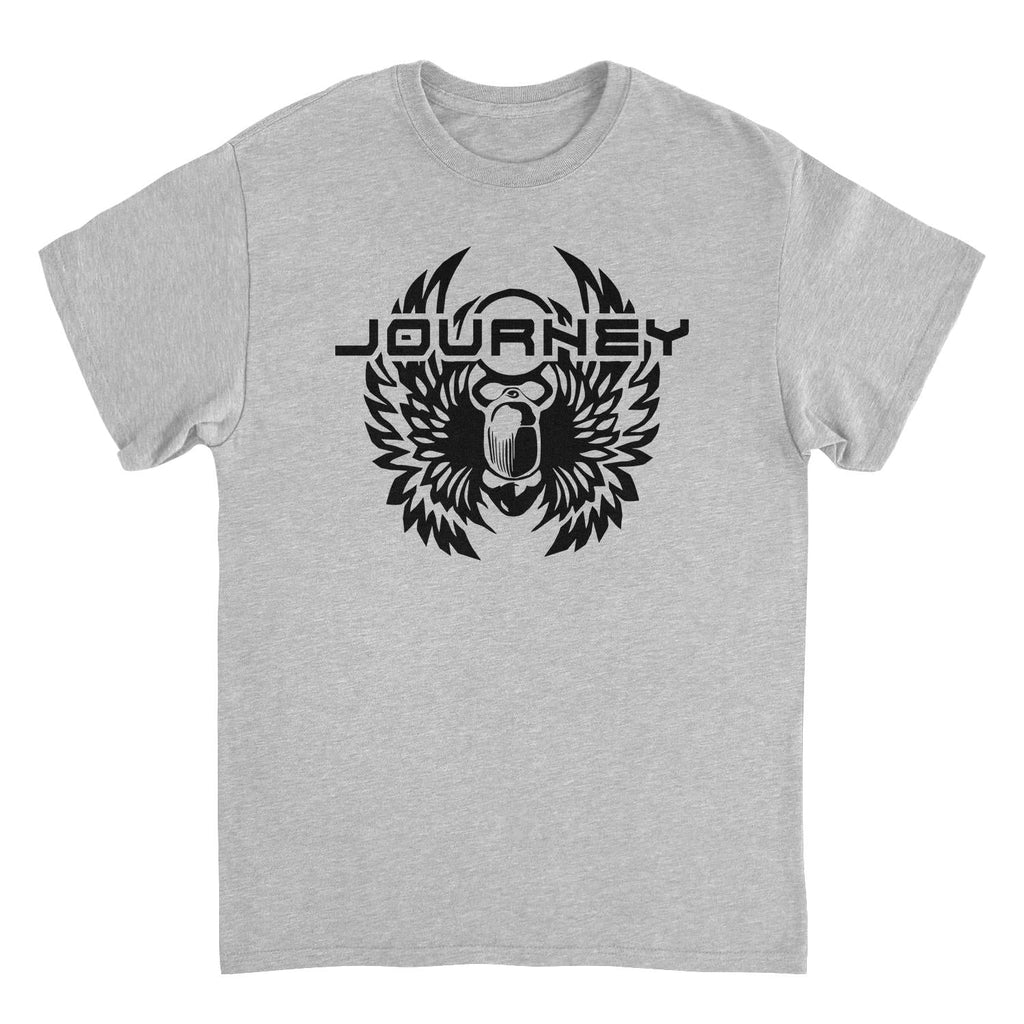 Journey Black Solid Logo Sport Grey T-Shirt