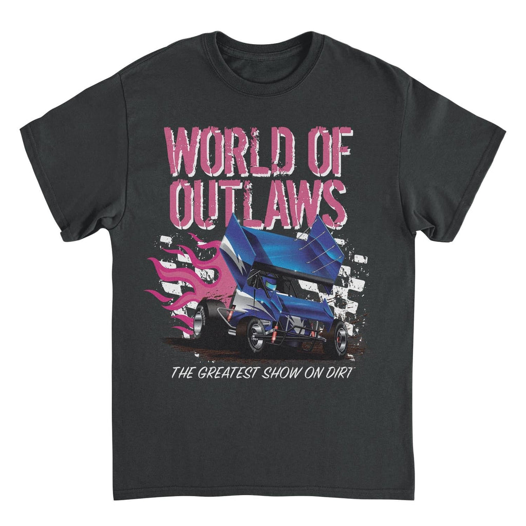 World of Outlaws Grunge Logo Black T-Shirt