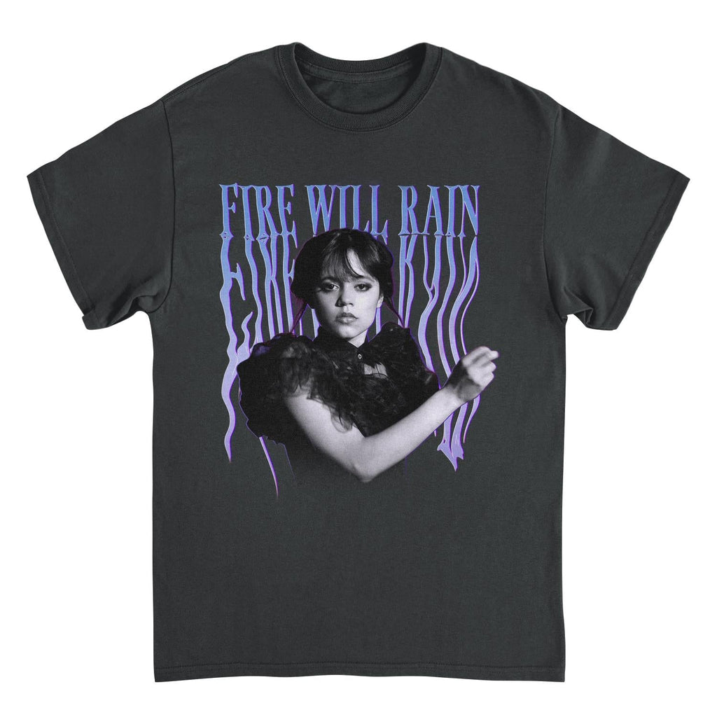 Wednesday Fire Will Rain Dance Black T-Shirt