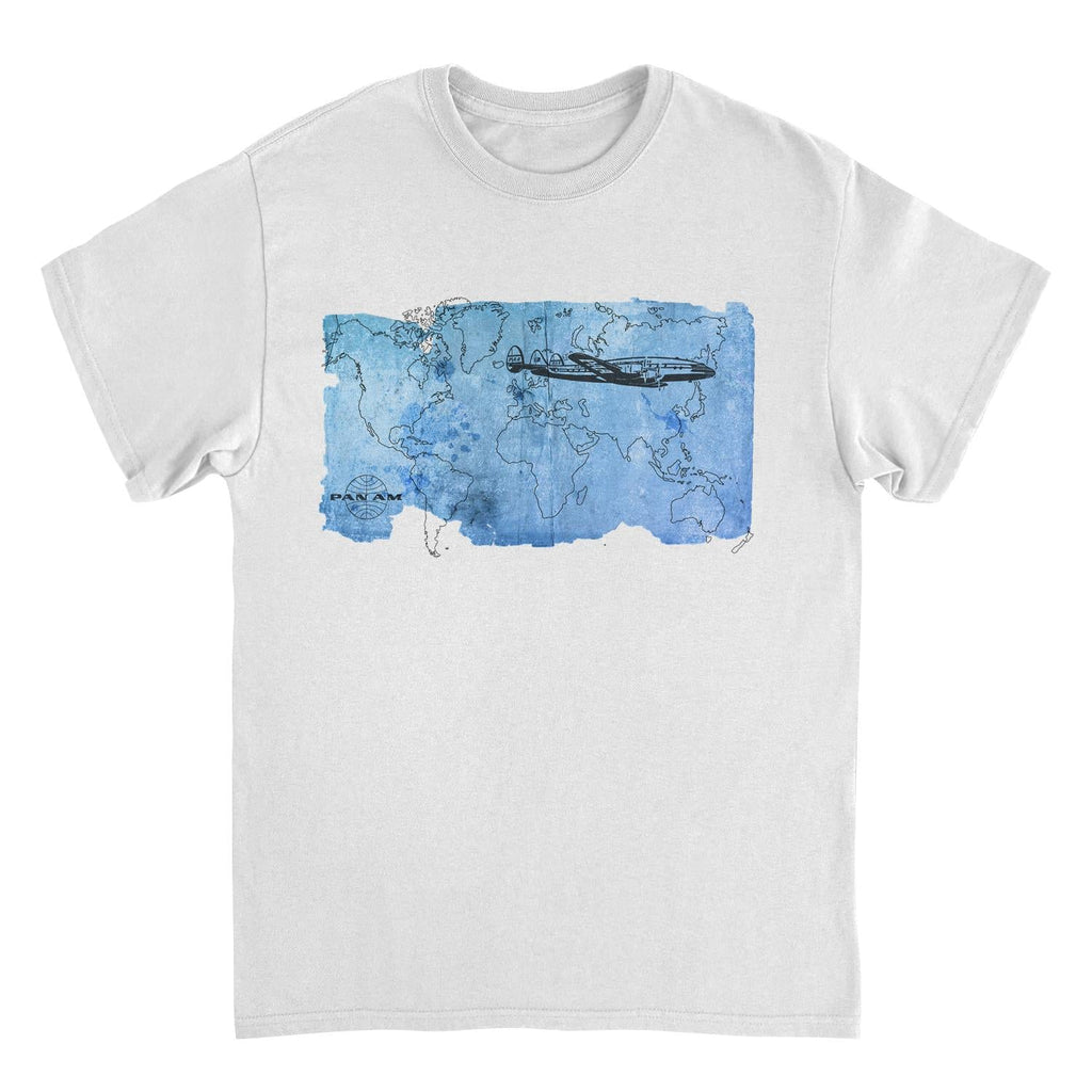 Pan Am World Map White T-Shirt