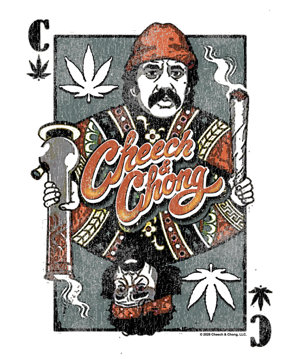 Cheech & Chong Playing Card King Character Distressed T-Shirt
