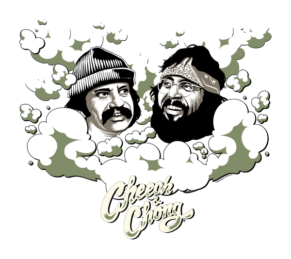 Cheech & Chong Faces Smoke Cloud T-Shirt