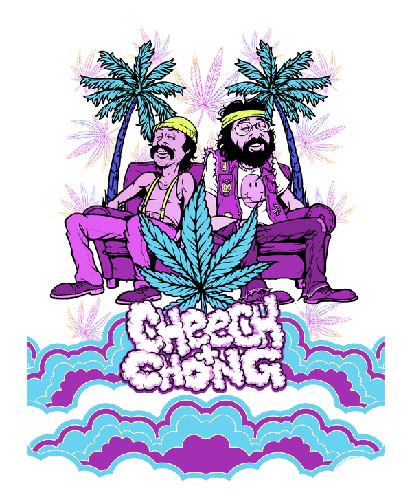 Cheech & Chong Cloud Logo Couch Cartoon T-Shirt