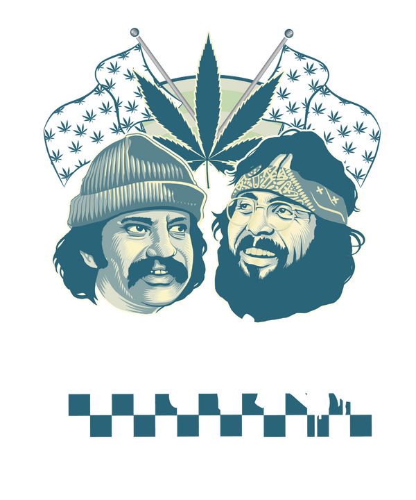 Cheech & Chong Team 420 Duo Leaf Flags T-Shirt