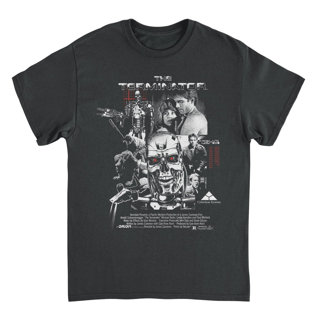 Terminator Movie Collage Black T-Shirt