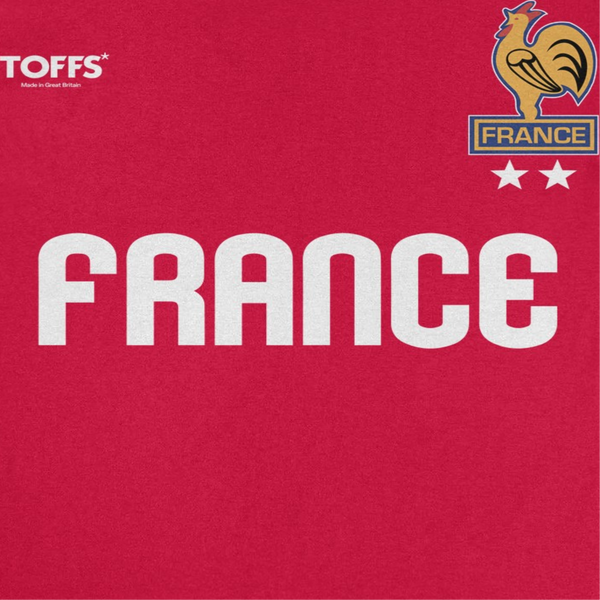 Toffs Retro Soccer Futbol France Red T-Shirt