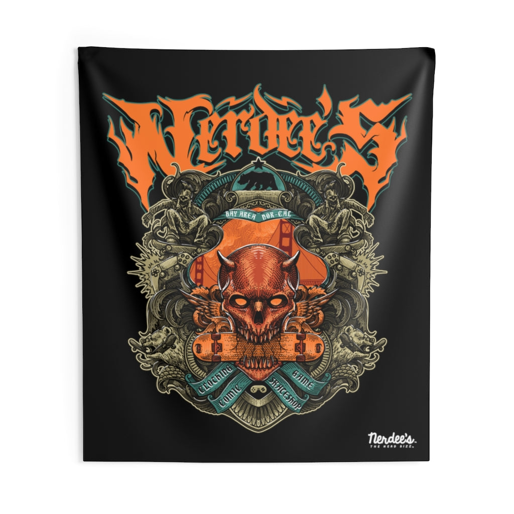 Nerdee's "Bay Area Biz" (Design 01) - Indoor Wall Tapestries - Black