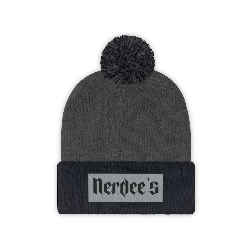 Nerdee's "Gray Label" (design 02) - Pom Pom Beanie