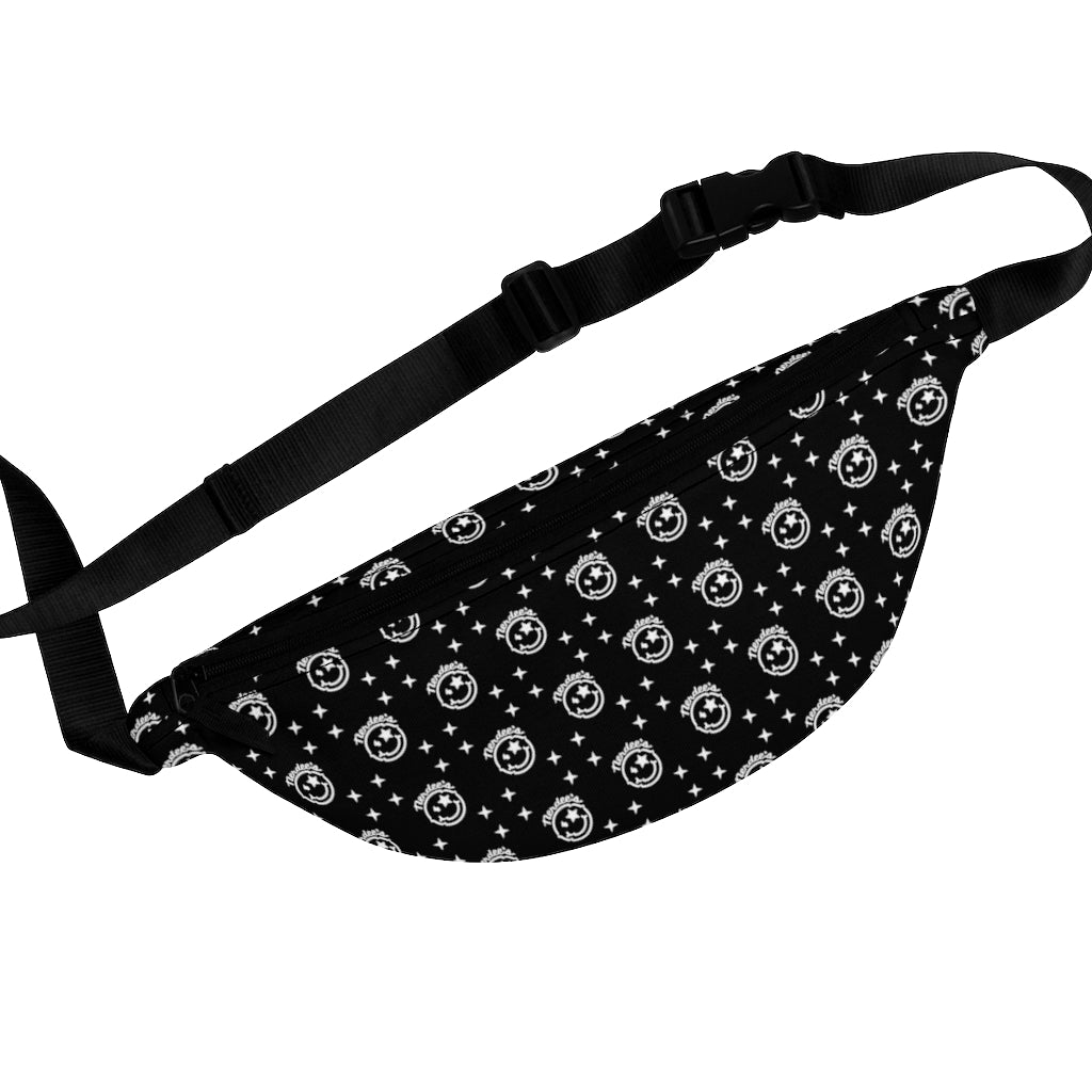 Nerdee's Logo Pattern (Design 01) - Fanny Pack - Black