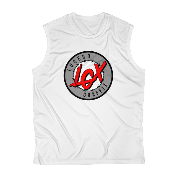 LGX Logo (WHT/GRY/RED) - Men's Sleeveless Performance Tank