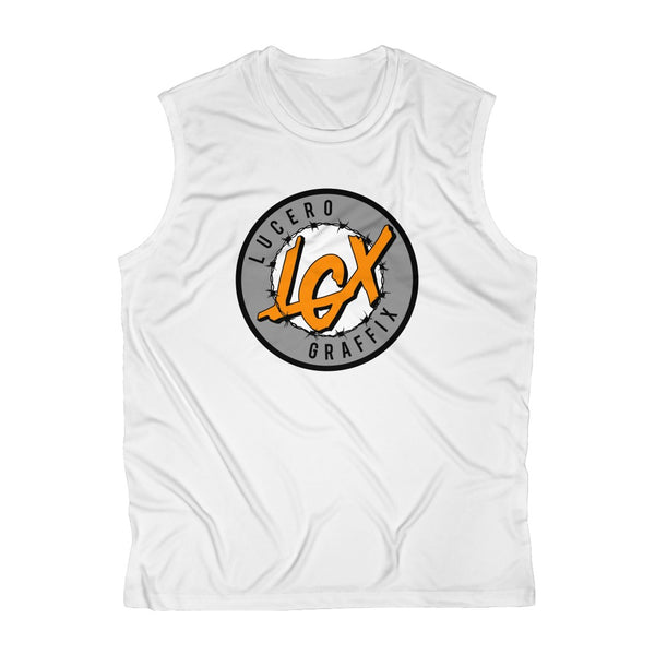 LGX Logo (WHT/GRY/ORG) - Men's Sleeveless Performance Tank