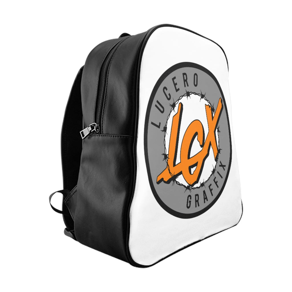 LGX School Backpacks - GRY/ORG Logo