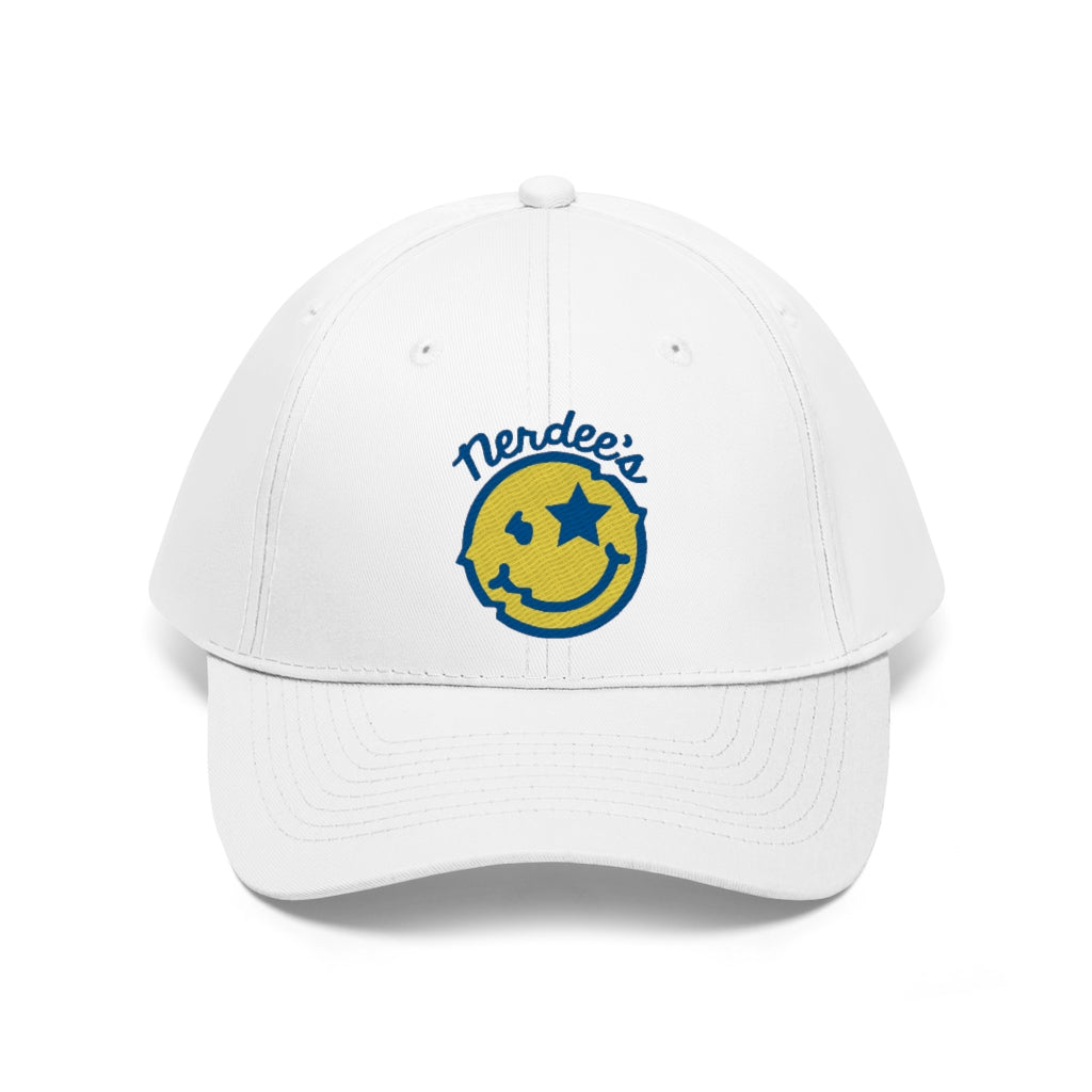 Nerdee's Official logo (BLU/GOLD) - Unisex Twill Hat