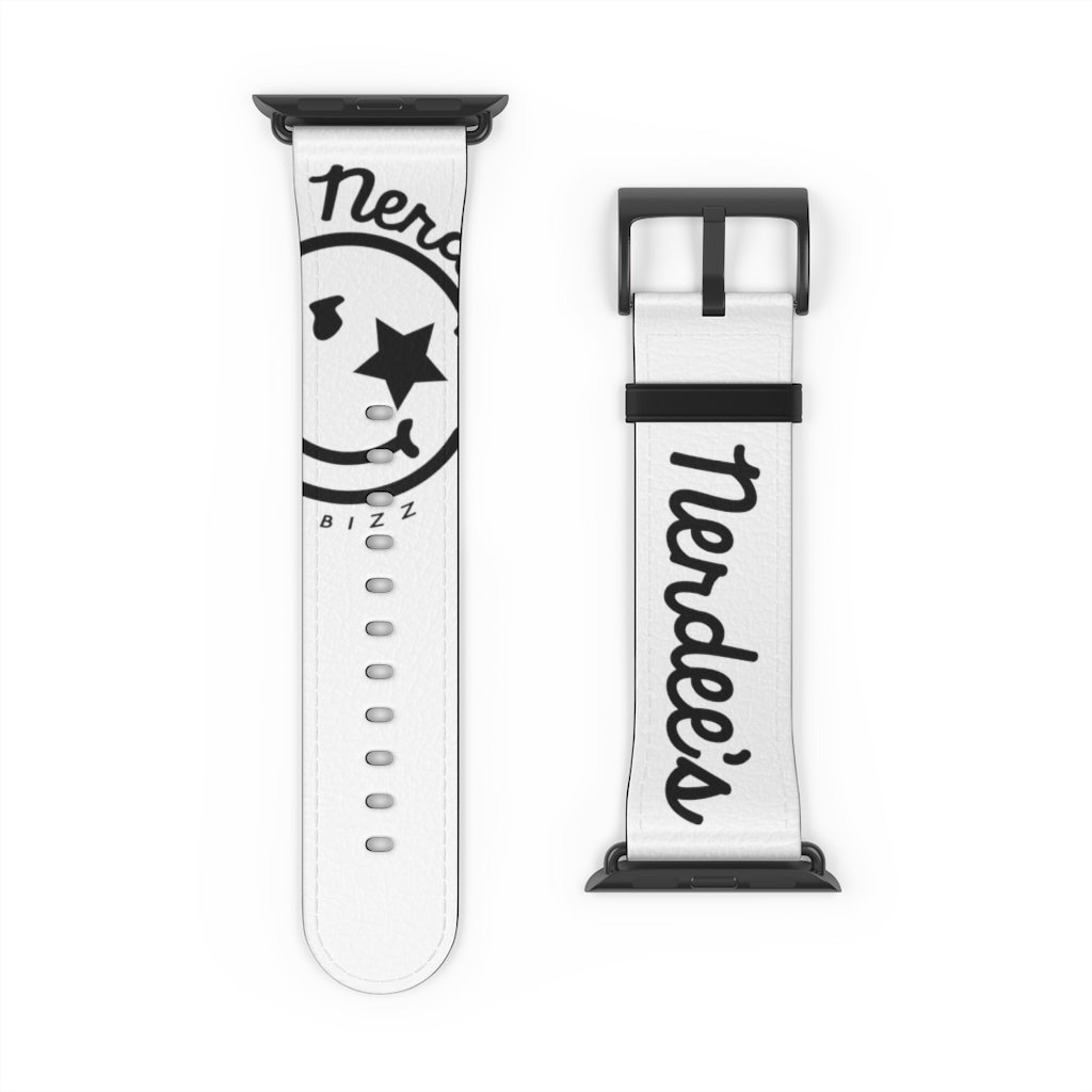 Nerdee's Official Logo Watch Band - (Design 01) White