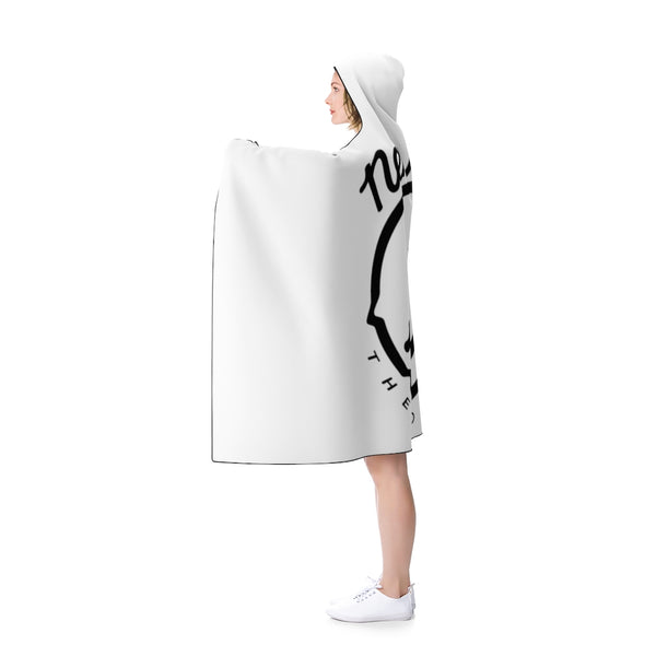 Nerdee's Official Logo Hooded Blanket - White