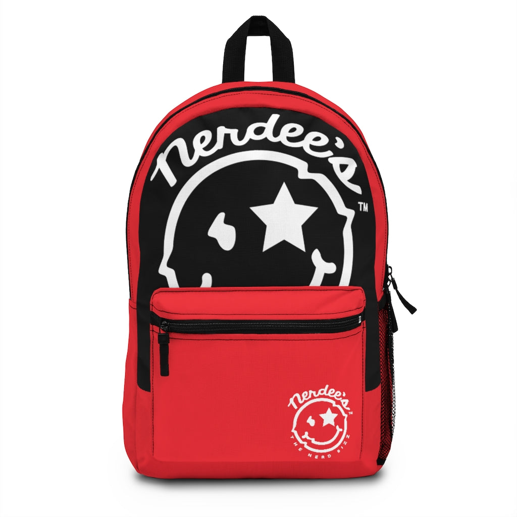 Nerdee's Logo Backpack (Design 03) - Red