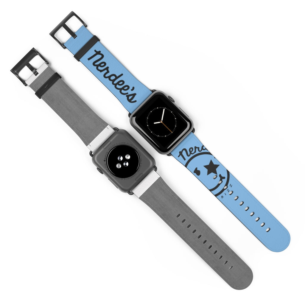 Nerdee's Official Logo Watch Band - (Design 01) Light Blue