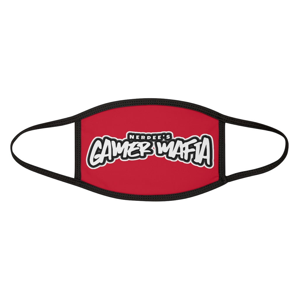 Nerdee's - Mixed-Fabric Face Mask - "Gamer Mafia" Logo (Design 01) - Red