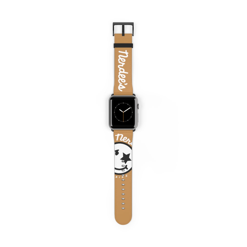 Nerdee's Official Logo Watch Band - (Design 02) Tan