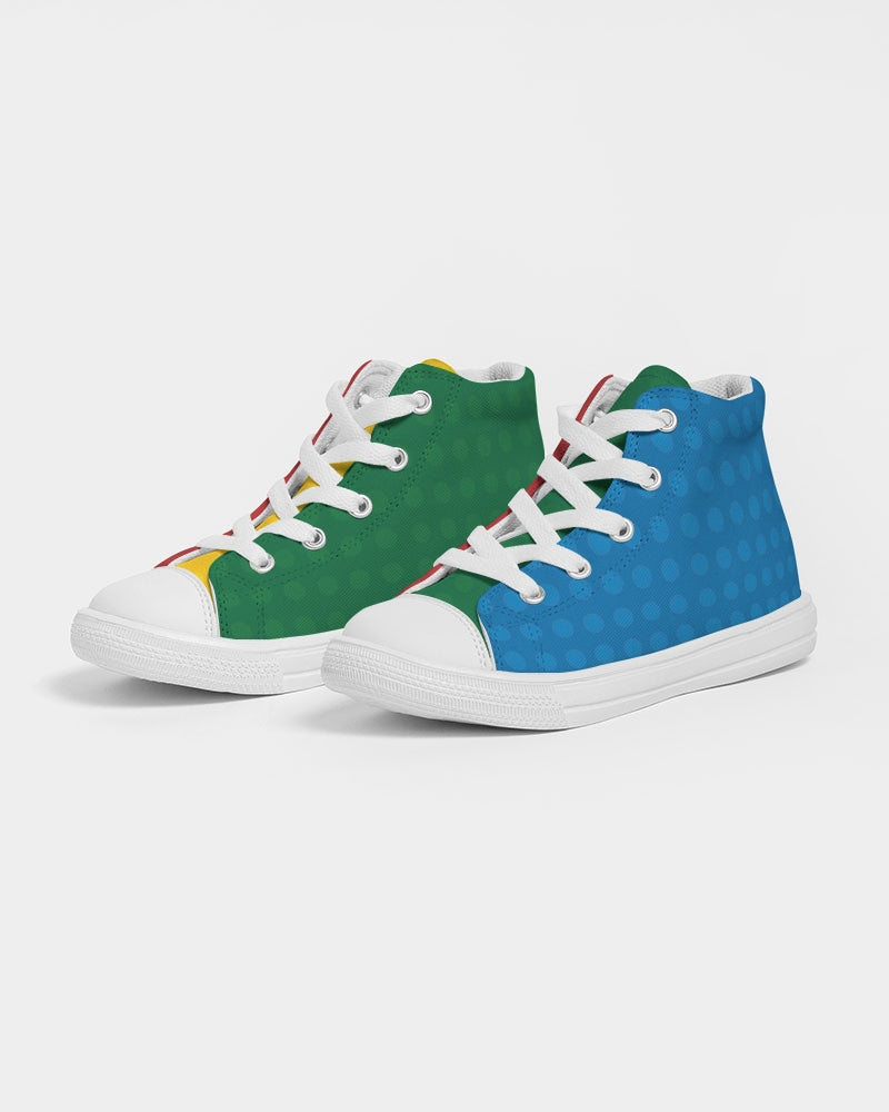 Kids Hightop Canvas Shoe- Colorful Print