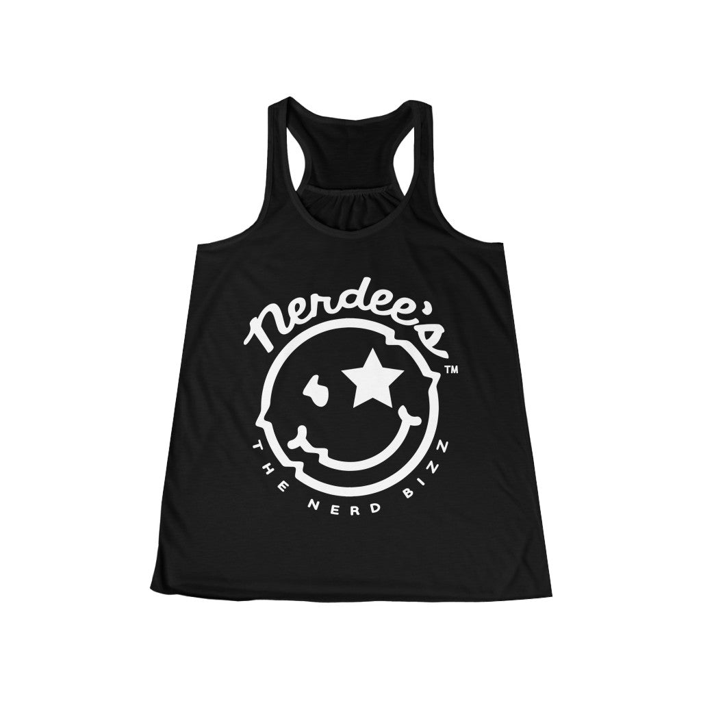 Nerdee's Official Logo - Women's Flowy Racerback Tank
