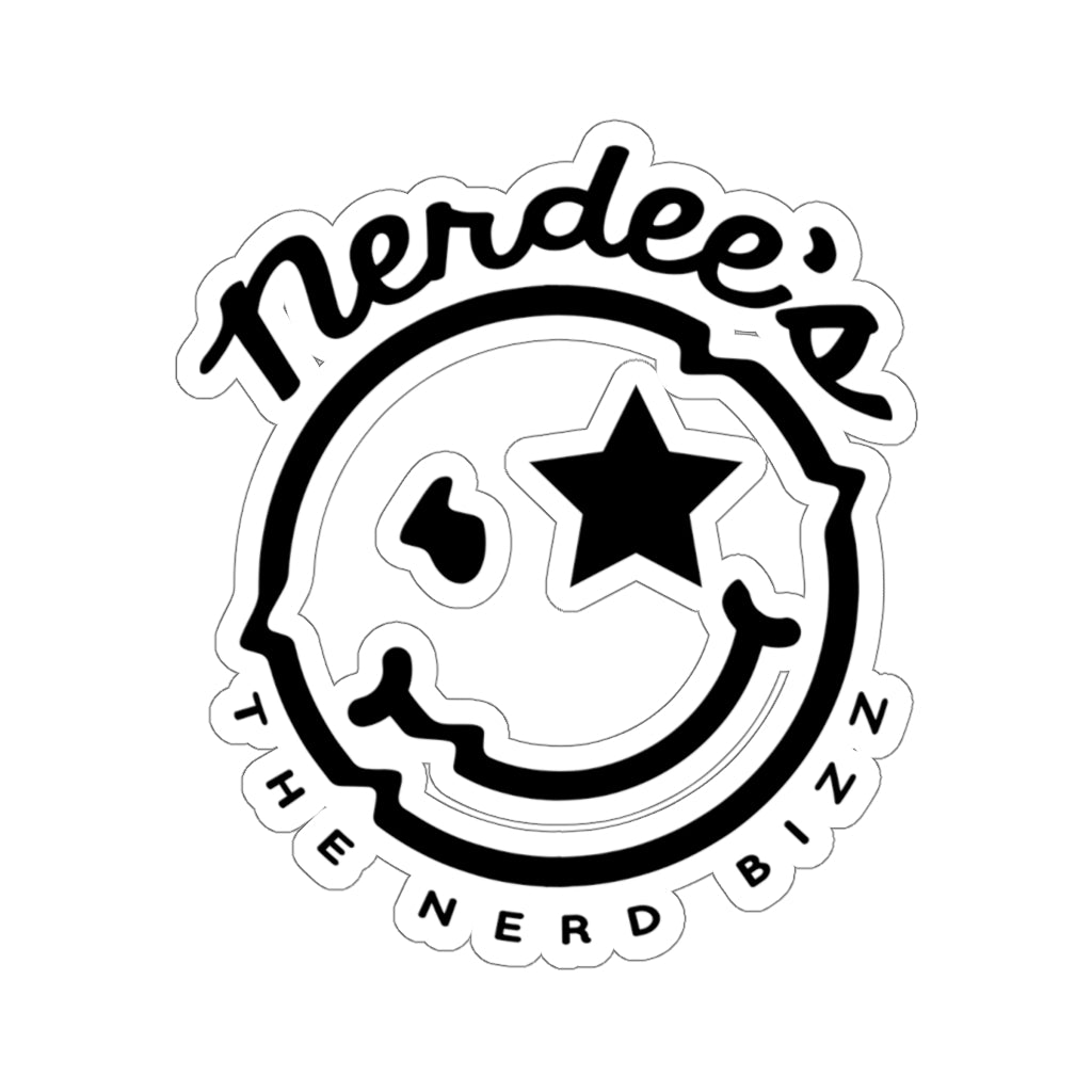 Nerdee's Official logo Decal (Black) - Kiss-Cut Stickers