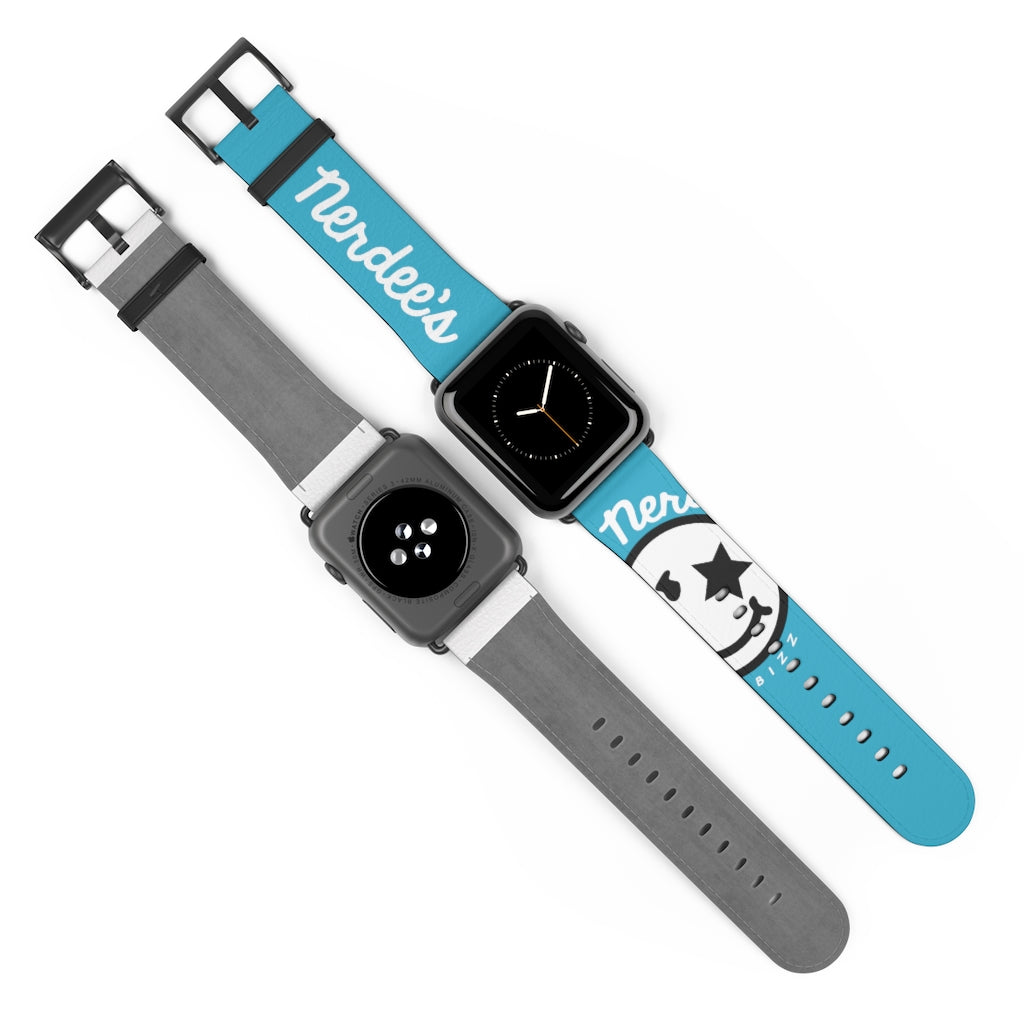 Nerdee's Official Logo Watch Band - (Design 02) Aqua