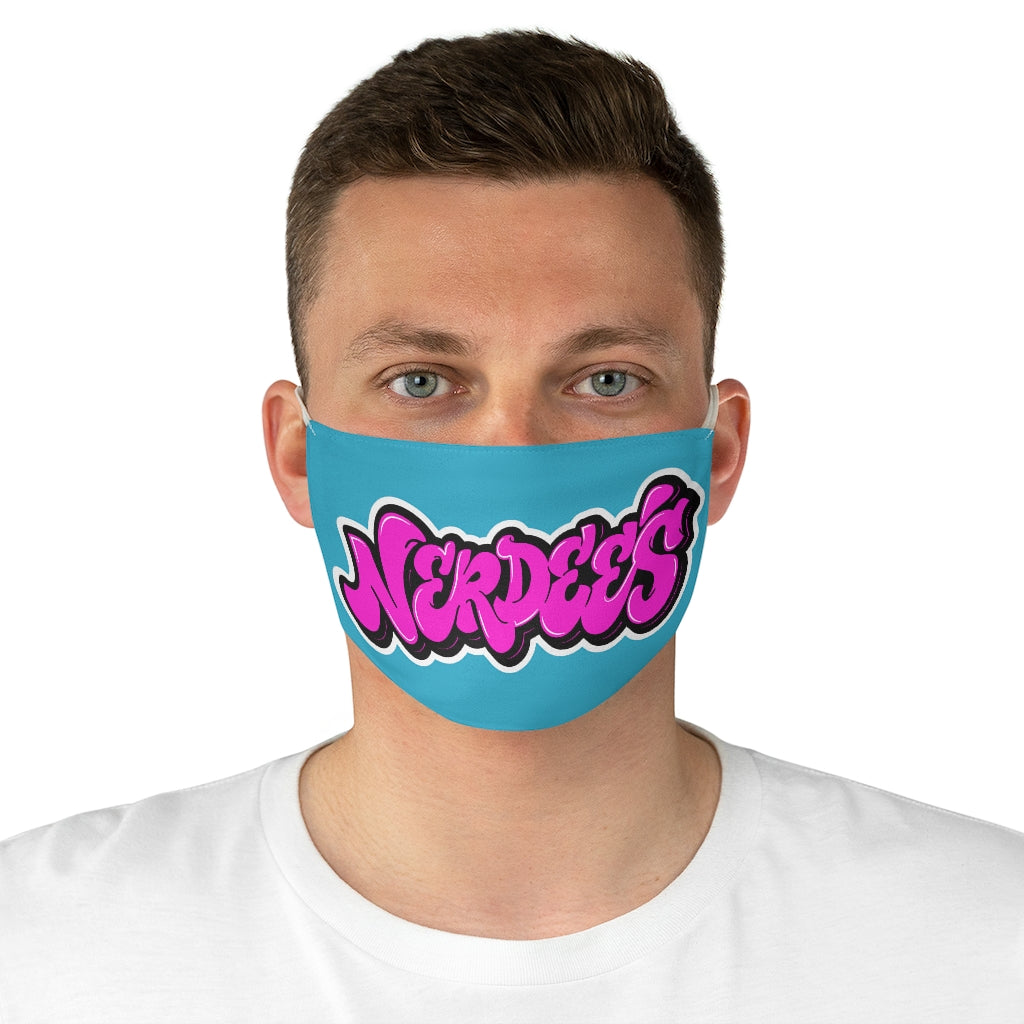 Nerdee's Original Pink Graffiti Logo Fabric Face Mask