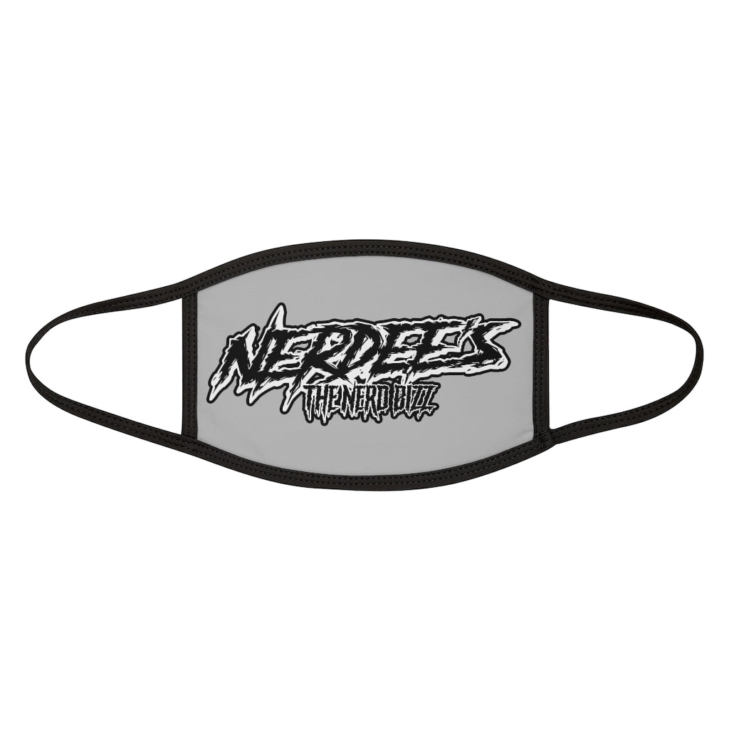 Nerdee's - The Nerd Bizz -  "Scratch" (WHT Design 01) - Mixed-Fabric Face Mask (Adult Large Fit) - Light Gray