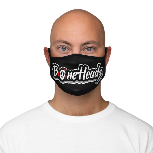 Boneheadz Logo - Fitted Polyester Face Mask - Black