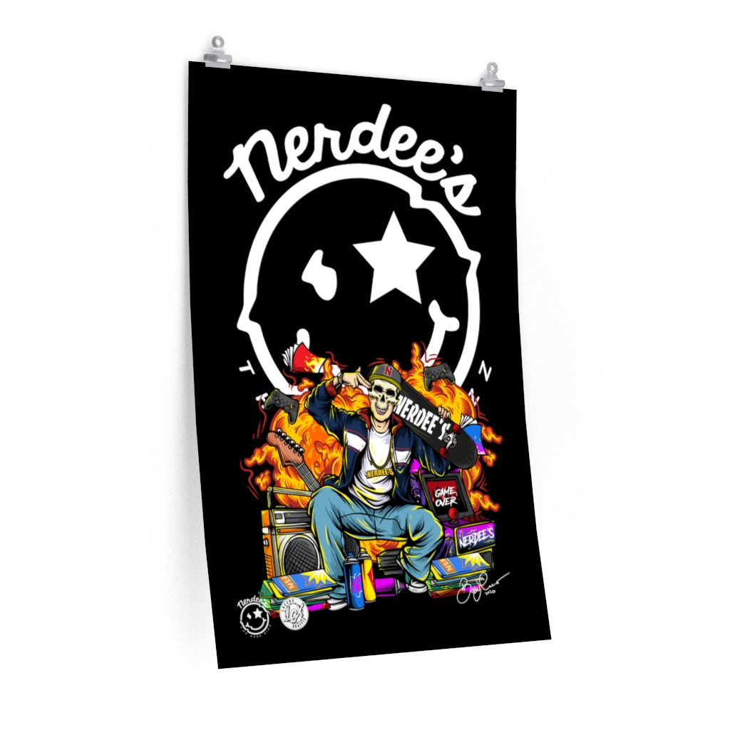 Nerdee's Collectible Art - Nerdee's Original Store Explosion - Signed by Creator - Premium Matte vertical posters