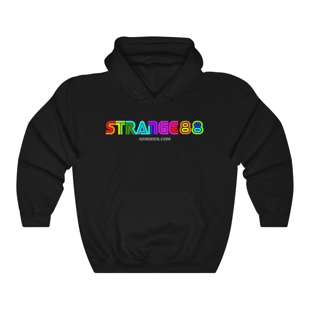 Strange 88 Retro Logo "Mega 16 Bit" (RGB) - Unisex Heavy Blend™ Hooded Sweatshirt