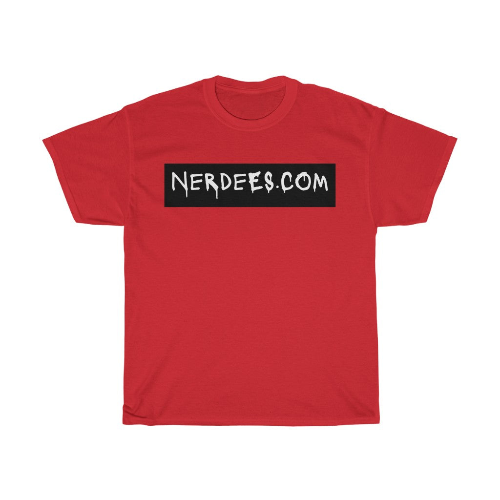 Nerdee's - "Nerdees.com Label" (BLK Design 01) - Unisex Heavy Cotton Tee