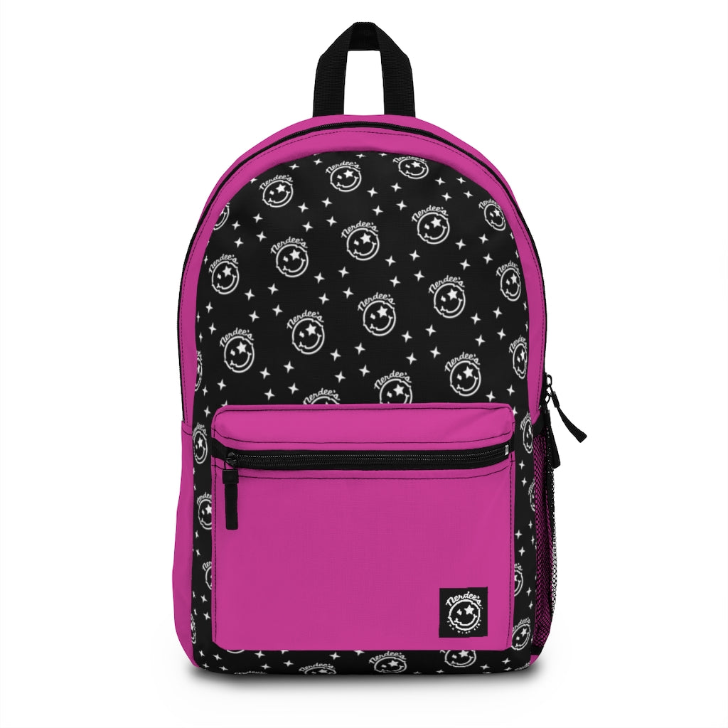 Nerdee's Logo Backpack (Design 04) - Hot Pink