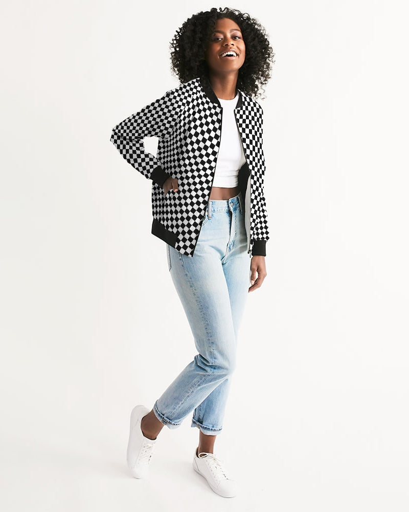 Checkerboard - Women's Bomber Jacket