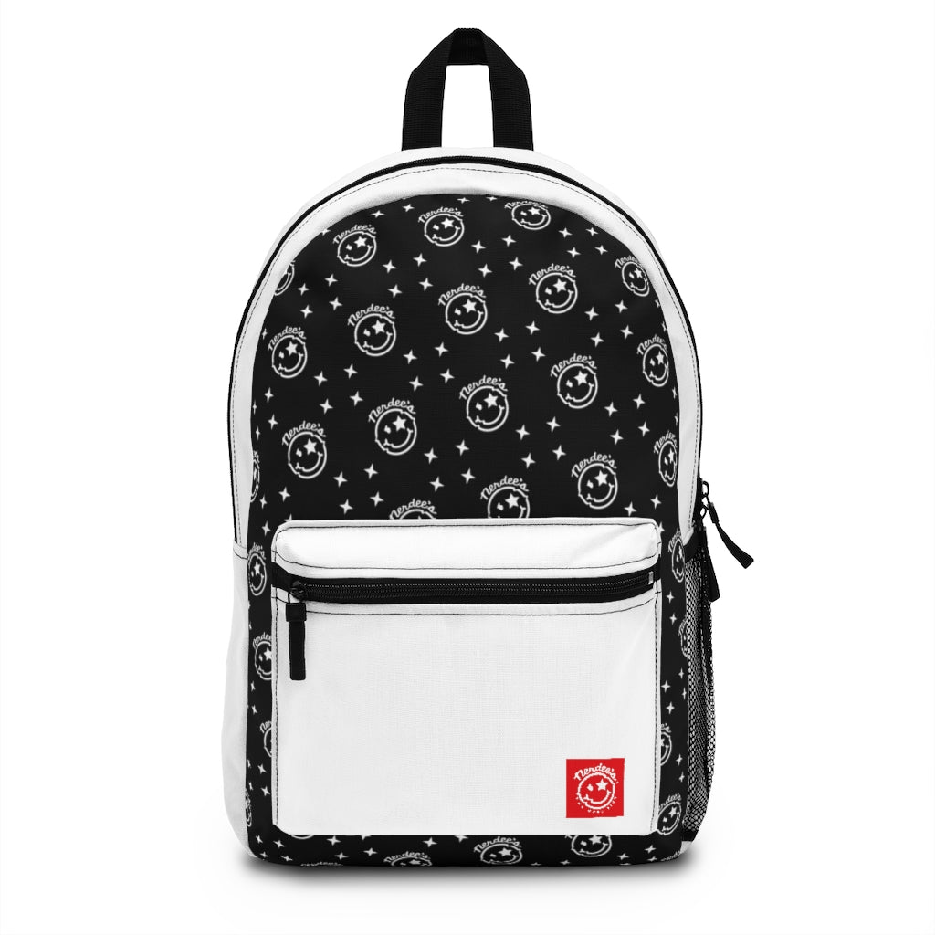 Nerdee's Logo Backpack (Design 04) - White