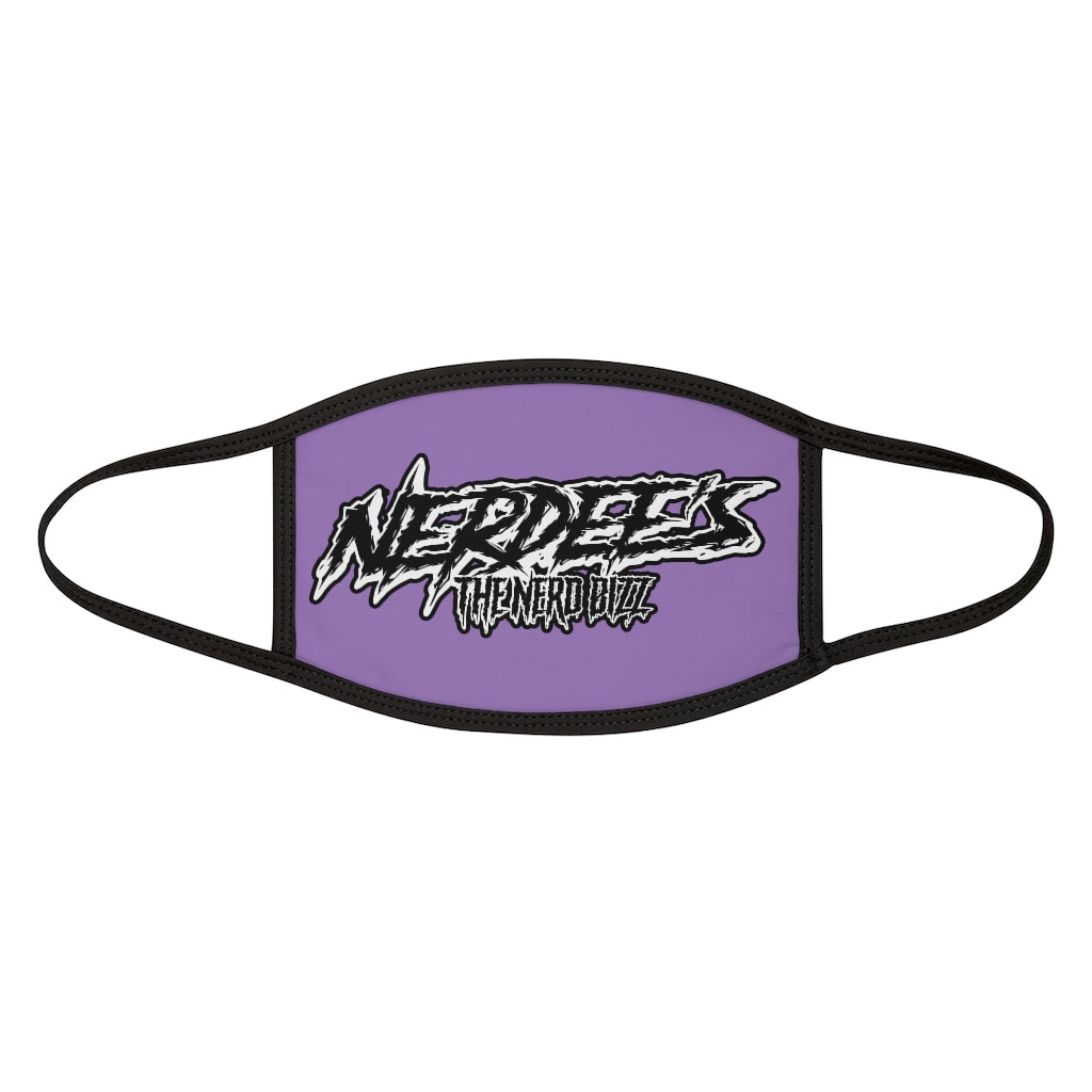 Nerdee's - The Nerd Bizz -  "Scratch" (WHT Design 01) - Mixed-Fabric Face Mask (Adult Large Fit) - Violet