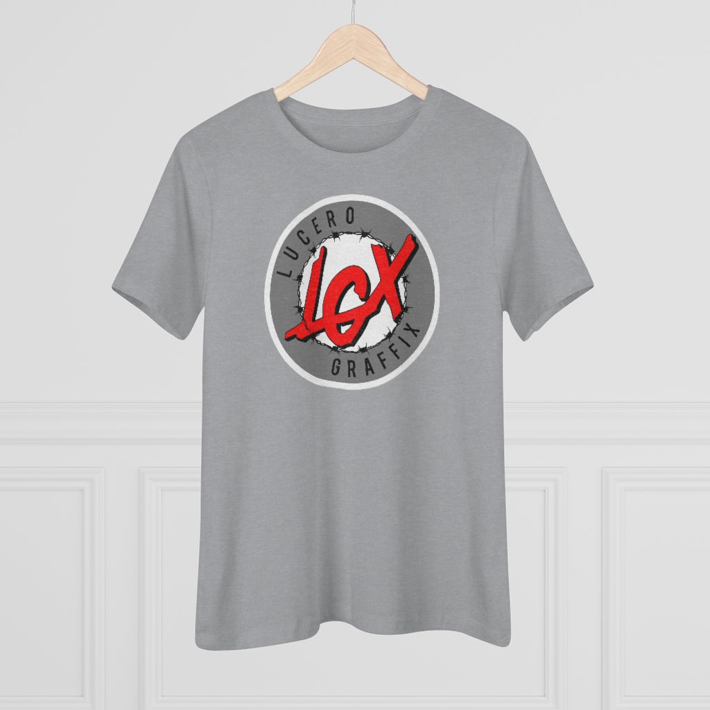 LGX Logo (WHT/GRY/RED) - Women's Premium Tee