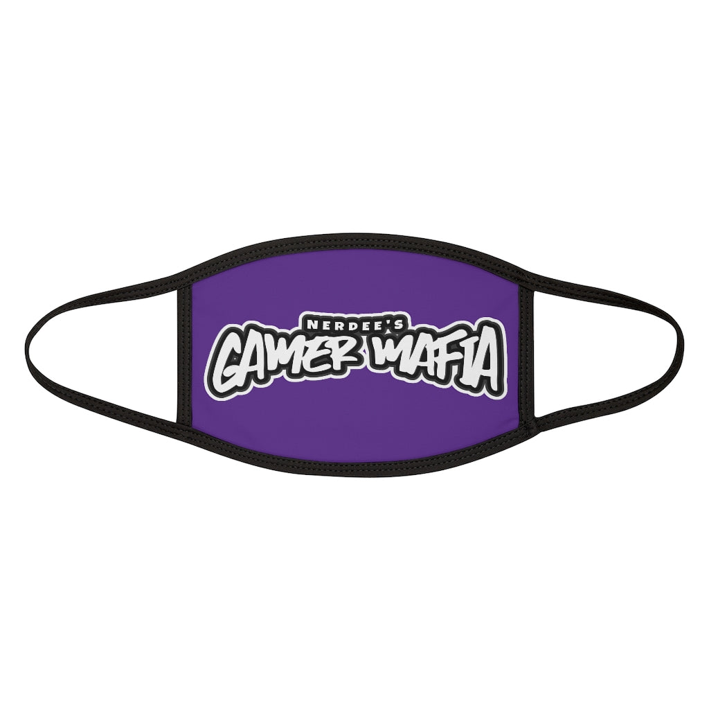 Nerdee's - Mixed-Fabric Face Mask - "Gamer Mafia" Logo (Design 01) - Purple